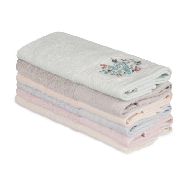 Zestaw 6 ręczników bawełnianych Nakis Lusmo, 30x50 cm