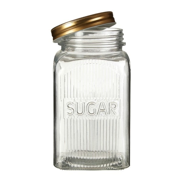 Zestaw pojemników na cukier, kawę i herbatę z detalem w złotym kolorze Premier Housewares Embossed-image-1