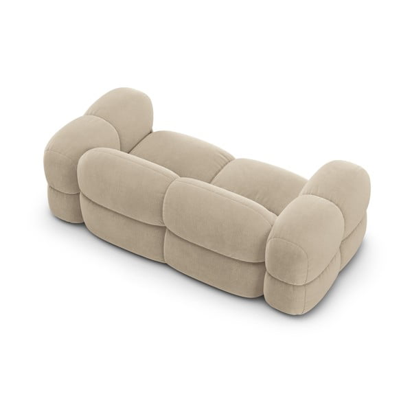Beżowa aksamitna sofa 210 cm Loretto – Cosmopolitan Design-image-4