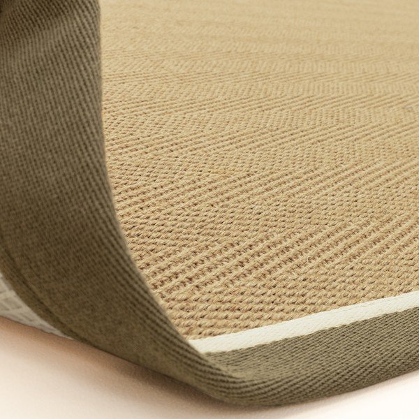Dywan z juty dwustronny/tkany ręcznie w kolorze khaki/w naturalnym kolorze 240x340 cm Bordo Herringbone Khaki – Asiatic Carpets-image-3