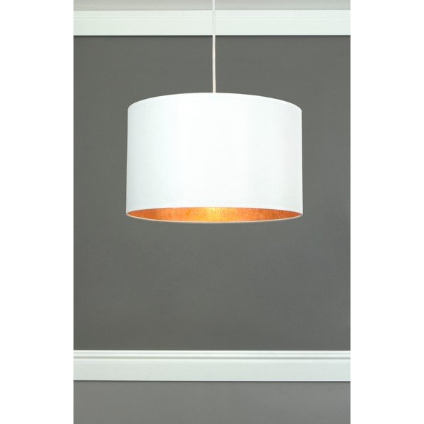 Biała lampa wisząca z wnętrzem w miedzianej barwie Sotto Luce Mika, ∅ 40 cm-image-1