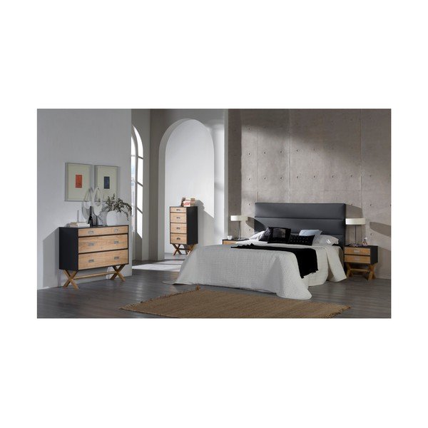 Antracytowa komoda z 4 szufladami Marckeric Leidi, 49x109 cm-image-1