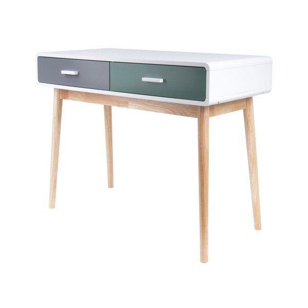 Zielono-szara konsola z 2 szufladami Leitmotiv Neat-image-1