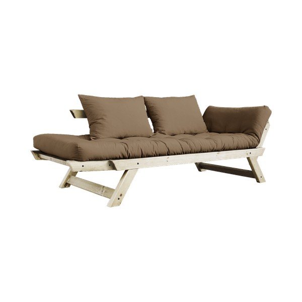 Sofa rozkładana z brązowym pokryciem Karup Design Bebop Natural/Mocca-image-4