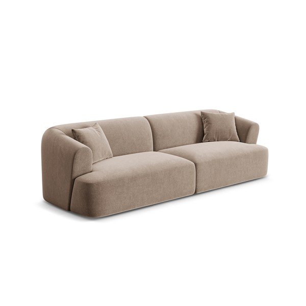Jasnobrązowa aksamitna sofa 255 cm Campi – Cosmopolitan Design-image-2