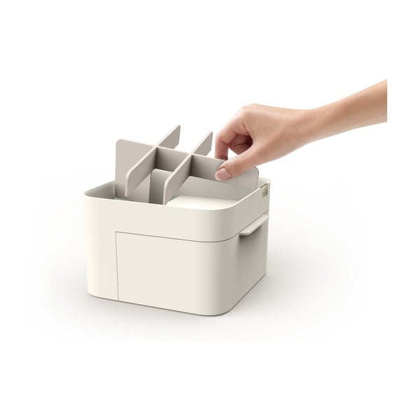 Kremowy organizer kosmetyczny z szufladą Joseph Joseph Viva-image-4