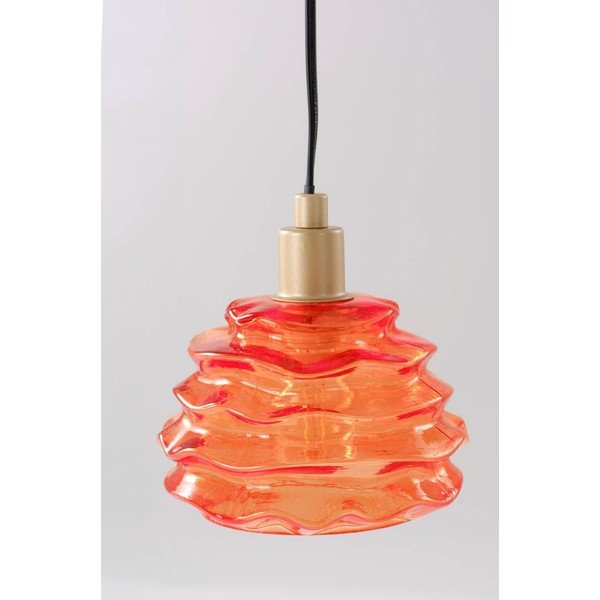 Pomarańczowa szklana lampa wisząca ø 15 cm Fall – Jotex-image-3