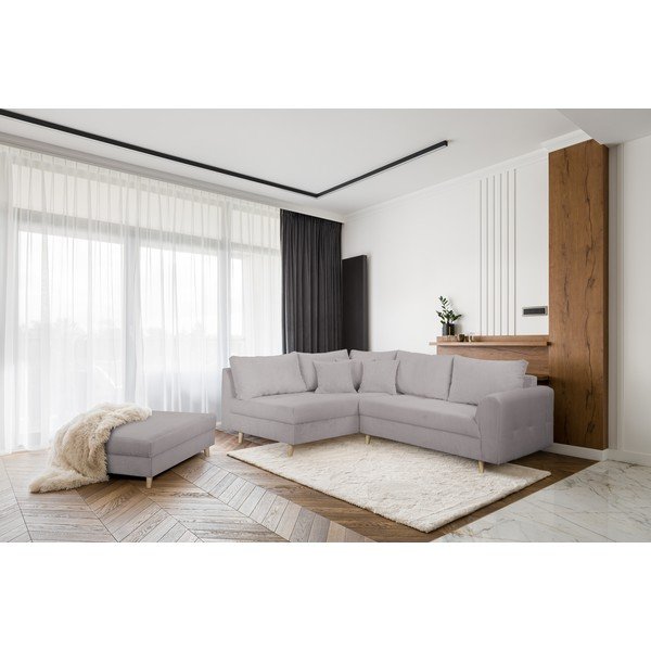 Szary sztruksowy puf Ariella – Ropez-image-1