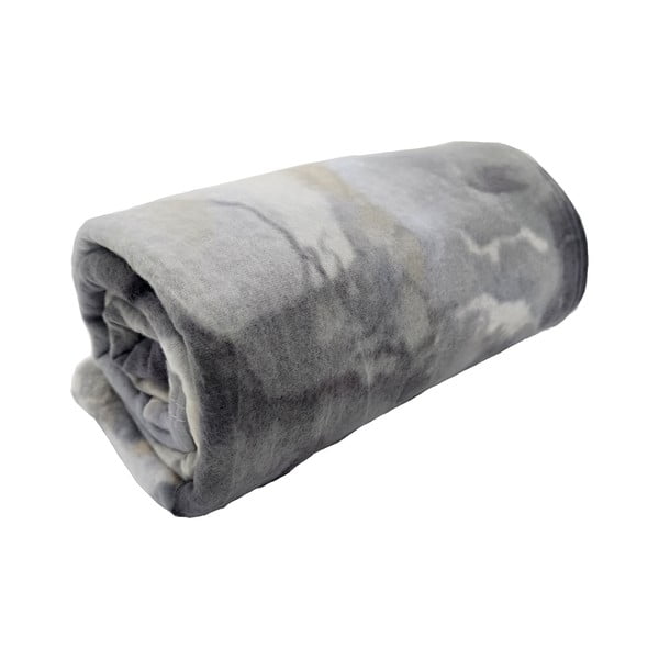 Szary polarowy koc 150x200 cm Marble – JAHU collections