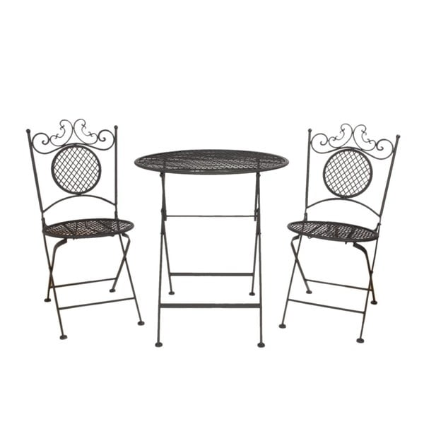 Komplet stołu ogrodowego i 2 krzeseł Clayre & Eef Garden Party