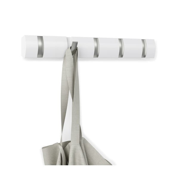 Biały wieszak ścienny z drewna topolowego Flip – Umbra-image-4