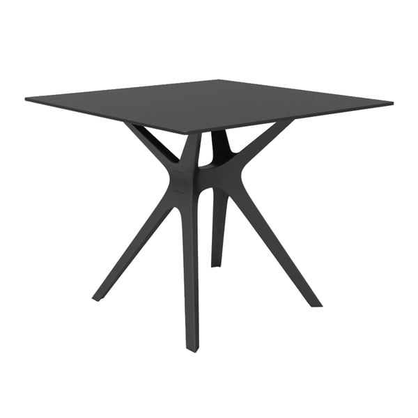 Czarny stół odpowiedni na zewnątrz Resol Vela, 90x90 cm