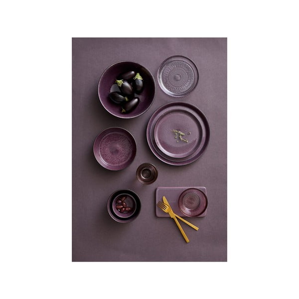 Czarna/fioletowa kamionkowa miska do serwowania Gastro Black/Purple – Bitz-image-1