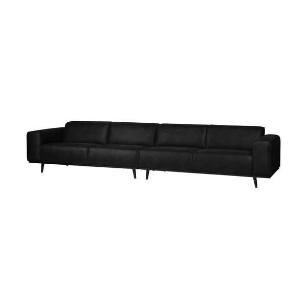 Czarna sofa z imitacji zamszu BePureHome Statement, 372 cm-image-1