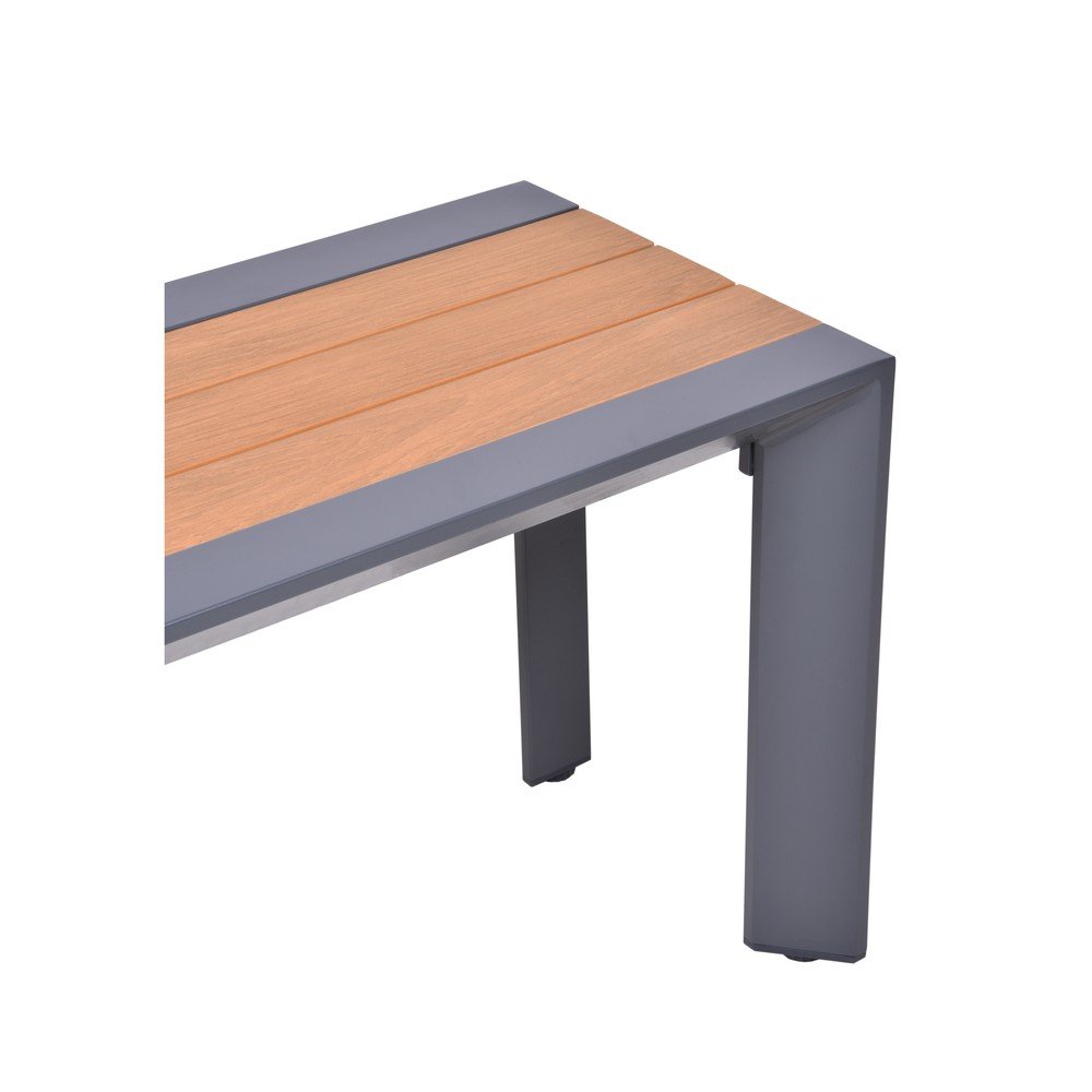 Ciemnoszaro-brązowa metalowa ławka ogrodowa Silea – Garden Pleasure (zdjęcie 3)