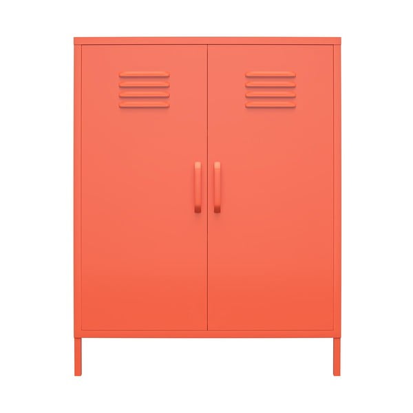 Pomarańczowa metalowa szafka Novogratz Cache, 80x102 cm