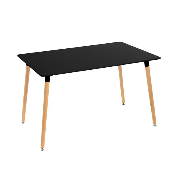 Czarny stół z czarnym blatem 80x120 cm – Casa Selección
