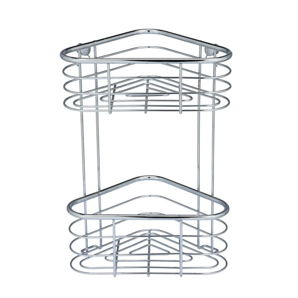 Narożna półka łazienkowa w kolorze srebra Wenko Trestina, 25x35 cm-image-2