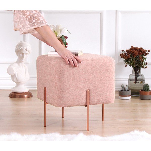 Jasnoróżowy puf Copper – Artie-image-1