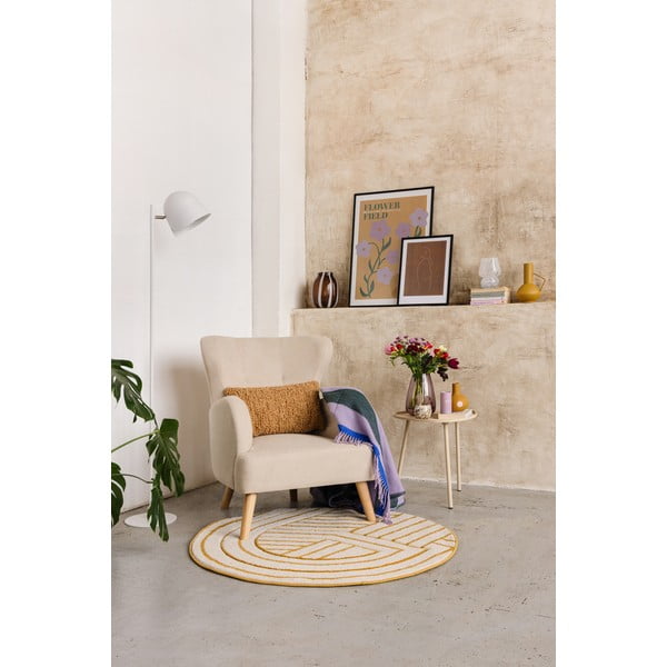 Beżowy fotel typu uszak Noemye – Bonami Selection-image-1