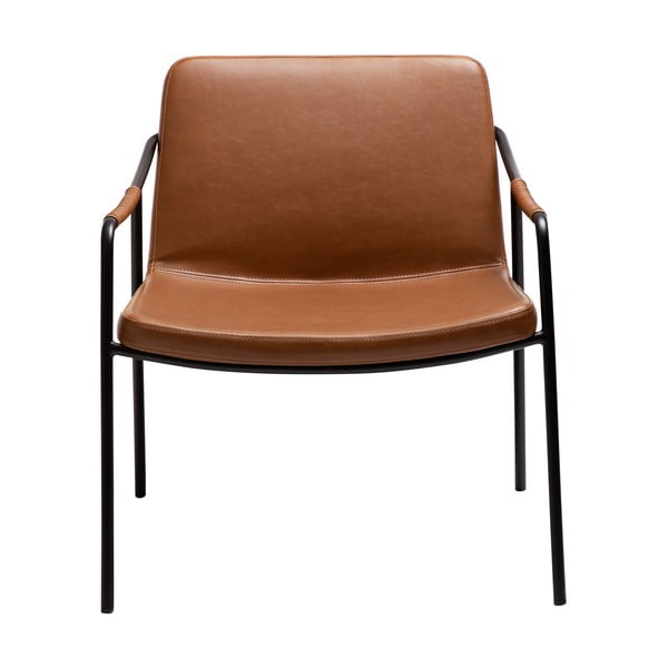 Brązowy fotel z imitacji skóry Boto – DAN-FORM Denmark-image-2