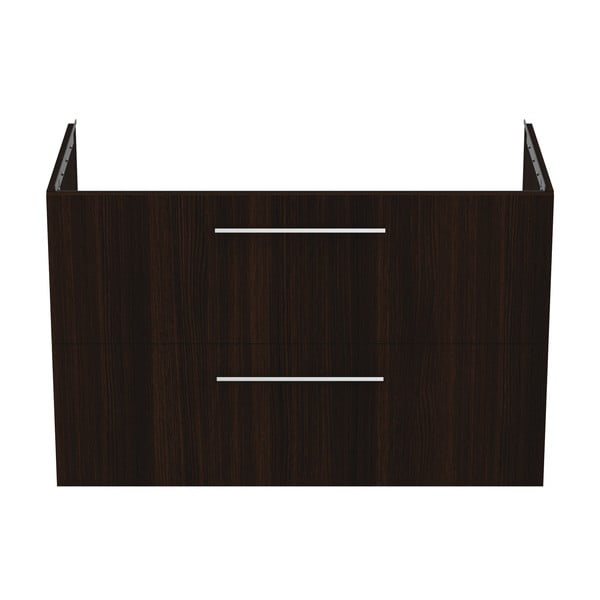 Ciemnobrązowa wisząca szafka pod umywalkę w dekorze dębu 100x63 cm i.Life B – Ideal Standard