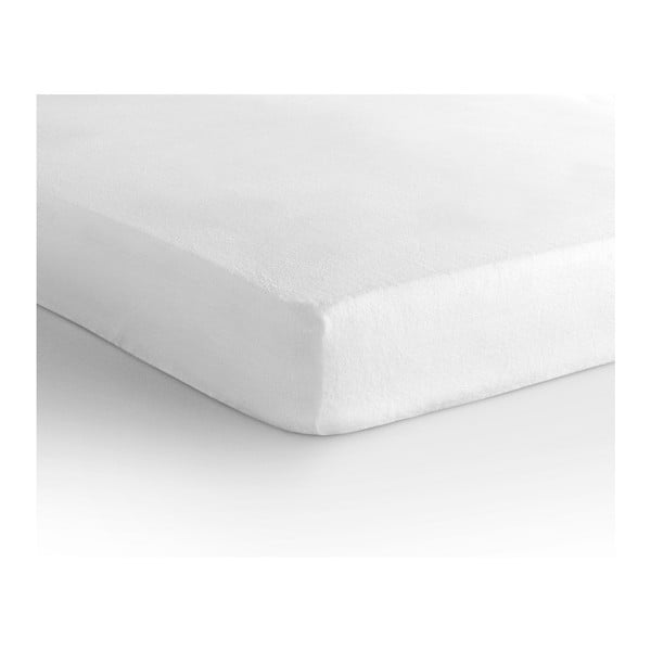 Białe prześcieradło elastyczne Sleeptime Molton, 90/100x200/220 cm