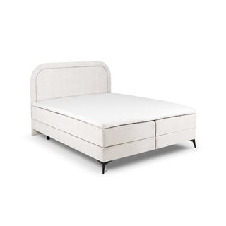 Beżowe łóżko boxspring ze schowkiem 180x200 cm Eclipse – Cosmopolitan Design
