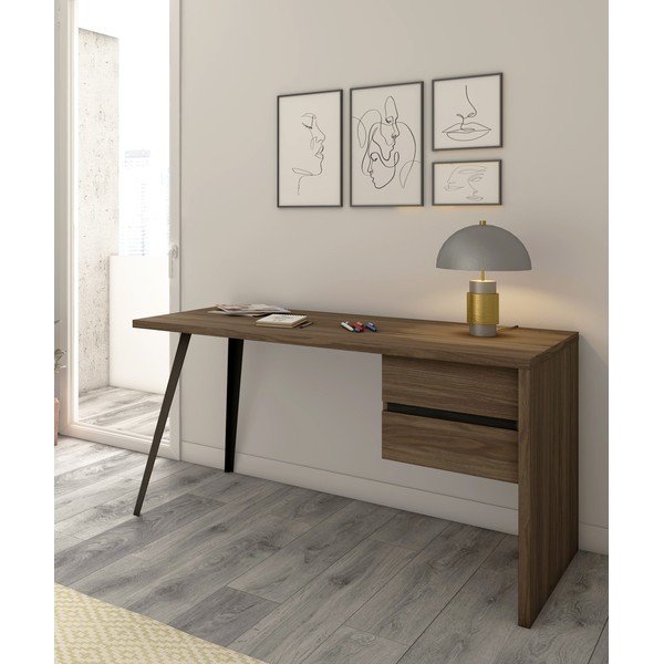 Biurko w dekorze orzecha 69x136 cm Rio2 – Marckeric-image-1