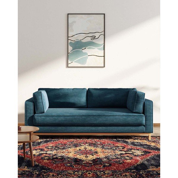 Ciemnoniebieska sofa 222 cm Celerio – Ame Yens-image-3
