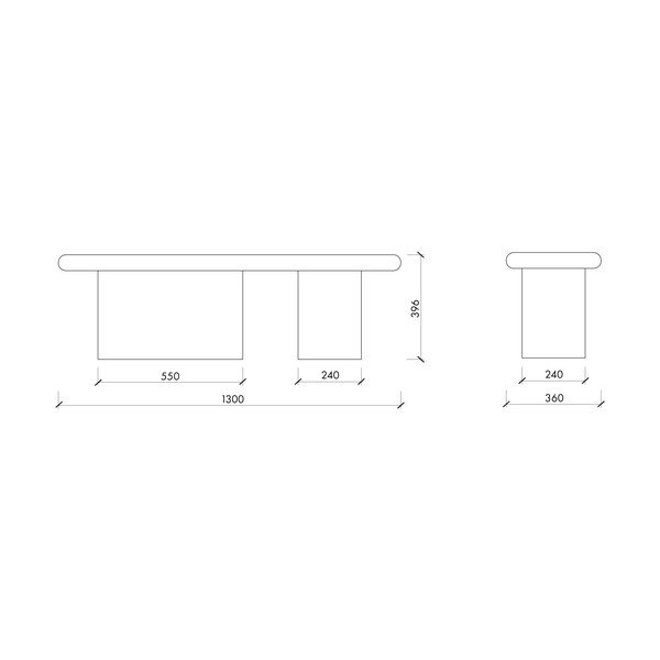 Ceglasta tapicerowana ławka z materiału bouclé Rull – noo.ma-image-4