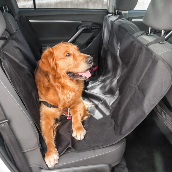 Czarny ochoronny pokrowiec dla psów do auta InnovaGoods