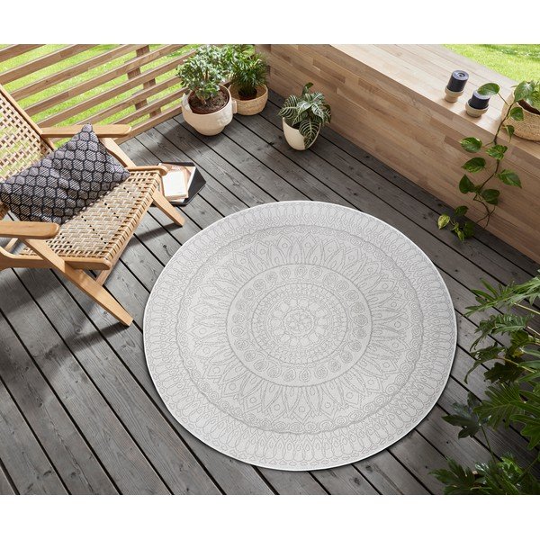 Jasnoszary okrągły dywan ø 120 cm Spirit – Hanse Home-image-1