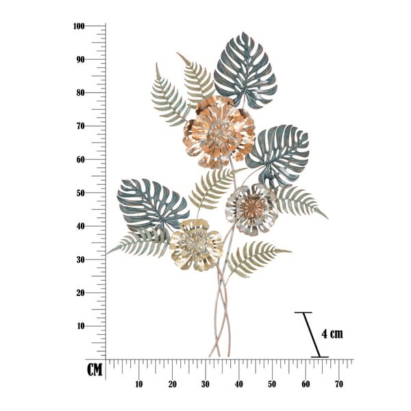 Żelazna dekoracja ścienna z przyrodniczymi motywami Mauro Ferretti Too, wys.98 cm-image-4