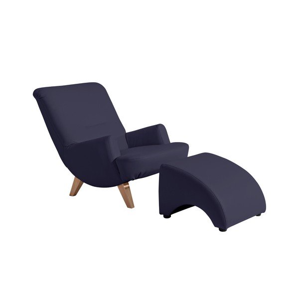 Granatowy podnóżek z imitacji skóry Max Winzer Brandford-image-1