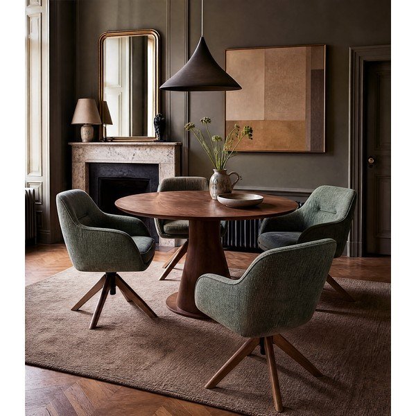 Zielone tapicerowane fotele jadalniane zestaw 2 szt. Avola – Unique Furniture-image-1