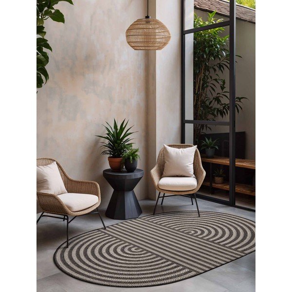 Czarny/kremowy dywan odpowiedni na zewnątrz 160x230 cm Haringey Woodfield – Ted Baker-image-1