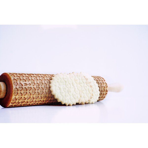 Drewniany grawerowany wałek do ciasta Valek Serce-image-3