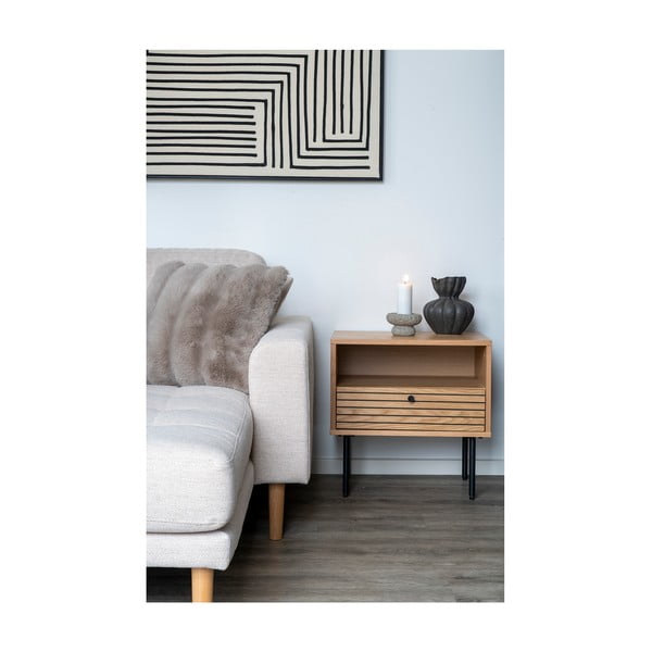 Poduszka dekoracyjna ze sztucznego futra 45x45 cm Galena – House Nordic-image-3