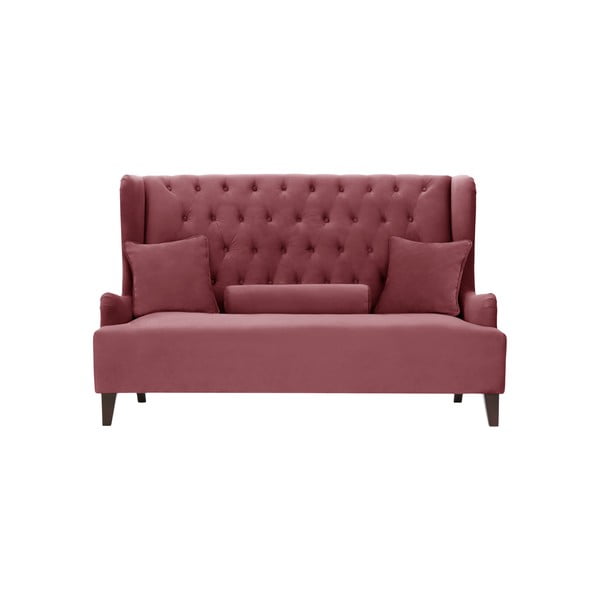 Ciemnoróżowa sofa 2-osobowa Rodier Intérieus Flanelle
