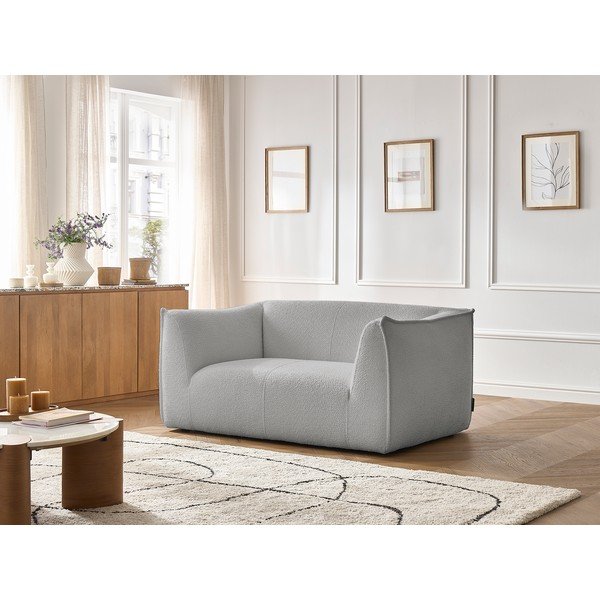 Jasnoszara sofa z materiału bouclé 170 cm Giorgia – Bobochic Paris-image-1