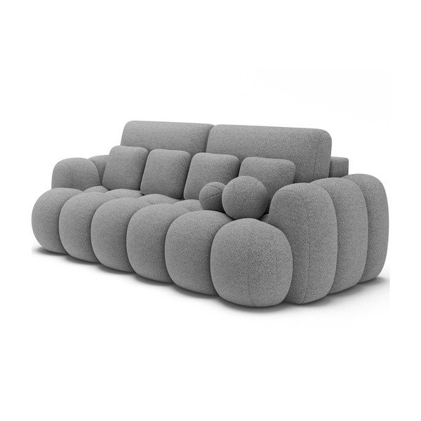Szara rozkładana sofa z materiału bouclé 256 cm Cotonn – ELTAP-image-2
