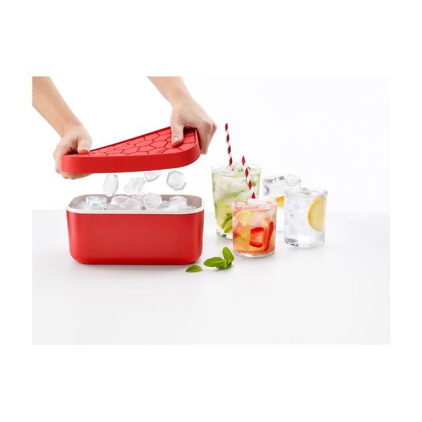 Czarny pojemnik chłodzący z przegródkami na kostki lodu Lékué Ice-image-3