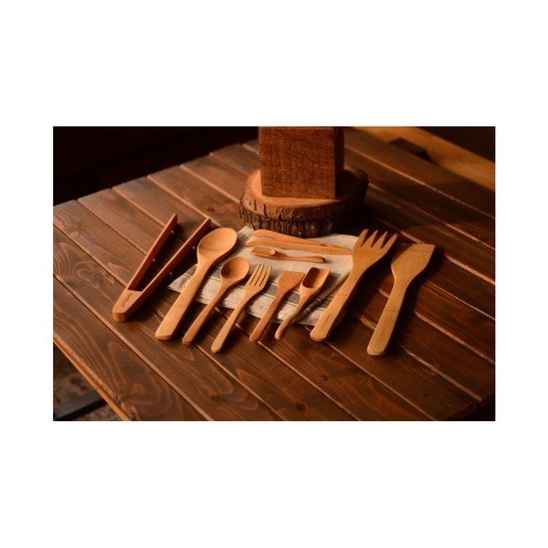 Zestaw 10 sztućców bambusowych Bambum Violi-image-1
