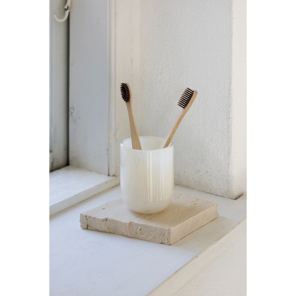Kremowy szklany kubek na szczoteczki do zębów Opal – Mette Ditmer Denmark-image-4