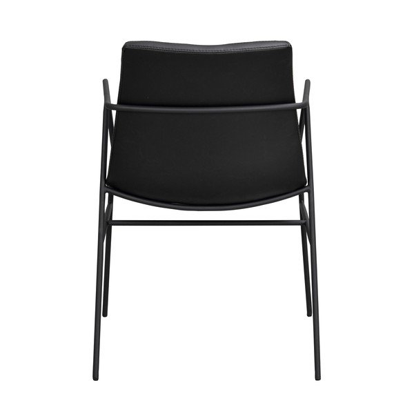 Czarne krzesło z obiciem ze sztucznej skóry Rowico Huntingbay-image-4