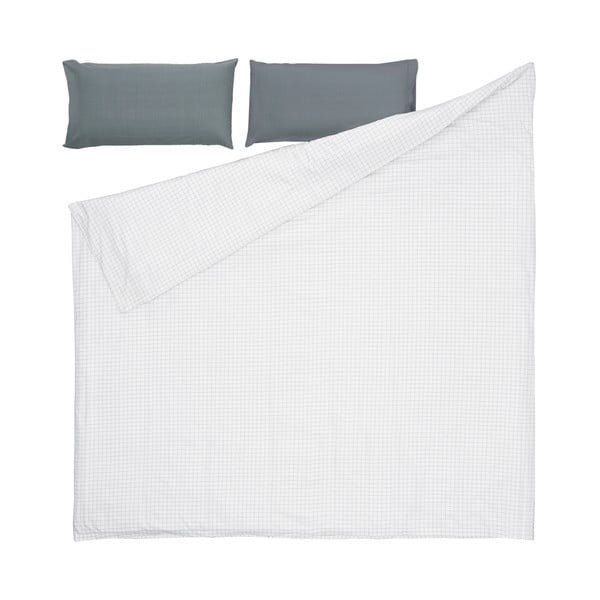 Szara pościel z prześcieradłem z organicznej bawełny Kave Home Lesly, 240x260 cm-image-2
