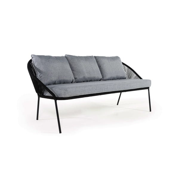 Czarna 3-osobowa sofa ogrodowa Bonami Selection North-image-1