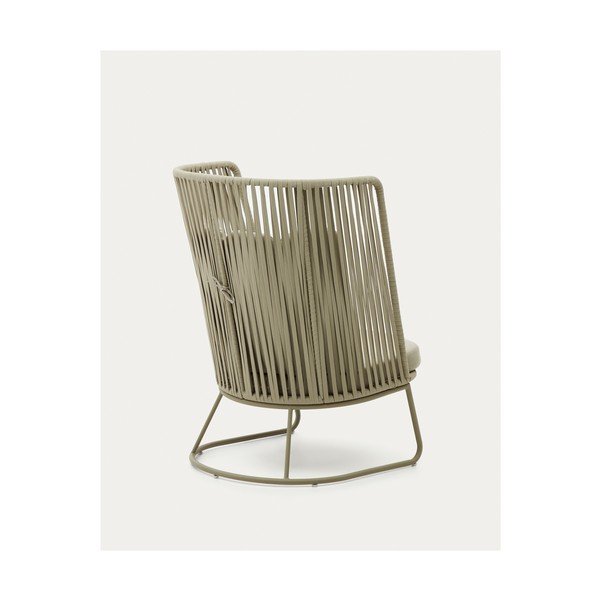 Zielony metalowy fotel ogrodowy Saconca – Kave Home-image-1