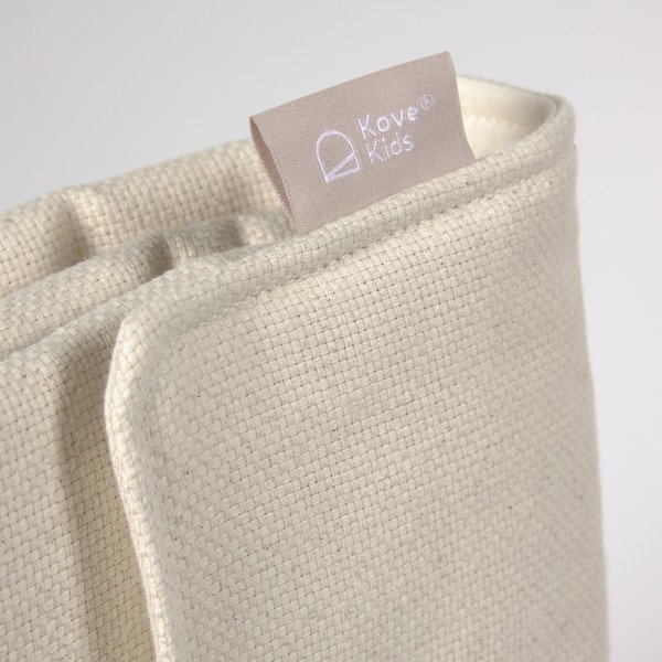 Biała podróżna podkładka do przewijania z bawełny organicznej Kave Home Jeila-image-3